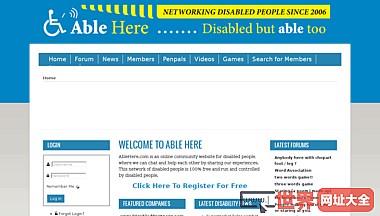 能在这里在线社区为残疾人士-社会网络