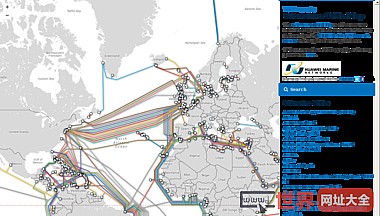 世界海底光缆分布图