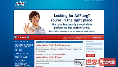 美国广告联盟主页AAF
