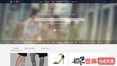 在线服装购物搜索筛选网