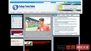 高校网球在线：NCAA的结果是大学生网球